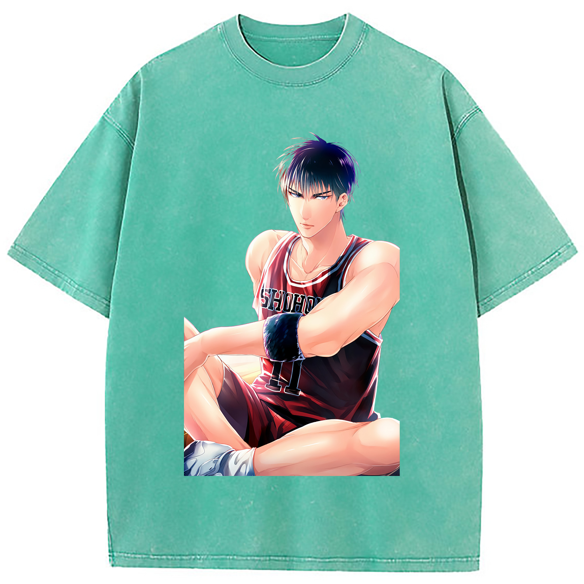 （画像用） SLAM DUNK／スラムダンク 綿100% ヴィンテージ風 半袖Tシャツ（フロントプリント）